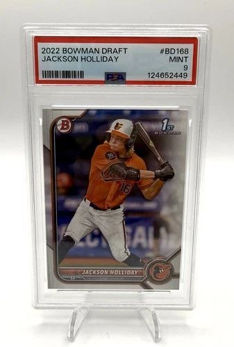 2022 Bowman Draft Jackson Holliday 1st (RC) BDC168 Orioles PSA 9