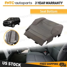 Driver Bottom Seat Cover Cloth Dark Ash Gray For 2014-2019 Chevy Silverado 1500