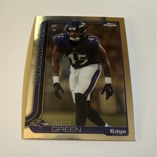 Topps Chrome Edge Mike Green Baltimore Ravens #376 Rookie Football Card. rookie card picture