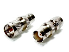 2 PCS RF Coax Adapter Mini UHF Male Plug To BNC Female Jack Connector