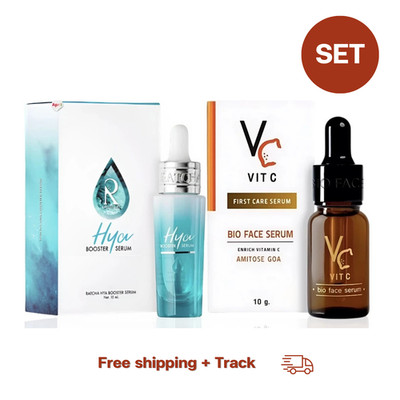 Ratcha Hya Booster Serum +VC Vit C Bio Serum Skin Brightening Anti-Wrinkles Set