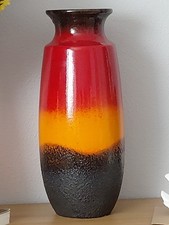 239-47, West German  Mid Century Vintage Lava Floor Vase. 41.5cm High
