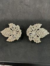 Rare Art Deco Scarf Clip Rhinestone Signed WW