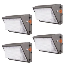 4PCS LED Wall Pack Lights 100W 10800LM Commercial Outdoor Security Lighting