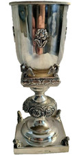 Antiker 800er Silber - Kelch / Messkelch des 19. Jhdts. mit Heiliggeisttaube