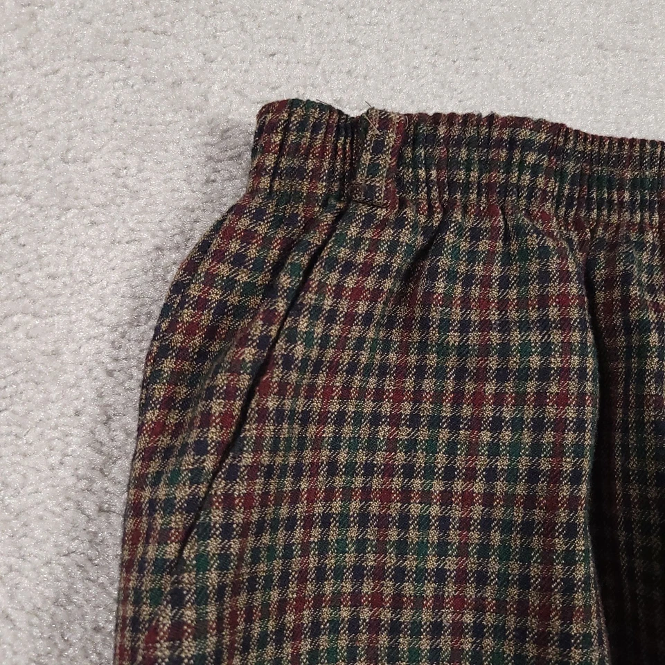 Falda De Colección Briggs New York Para Mujer 16 Multicolor Tejido Cuadros Midi Cintura Elástica EE. UU. Foto 4 de 4