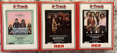 3 OAK RIDGE BOYS 8 TRACK TAPES - AMERICAN MADE,TOGETHER,FANCY FREE ; ALL SEALED