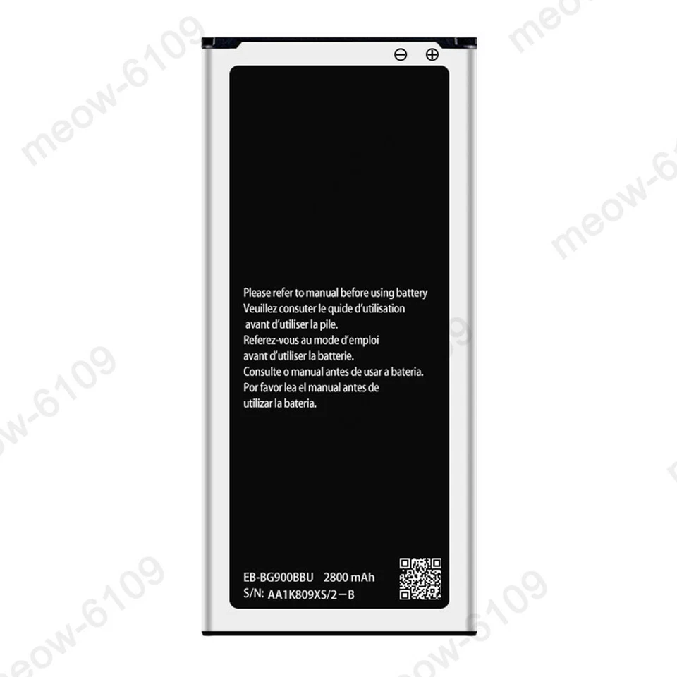 Batería para teléfono celular Samsung Galaxy S5 EB-BG900BBU, 2800mAh, 3.85V Li-ion, 10.78Wh Foto 2 de 4