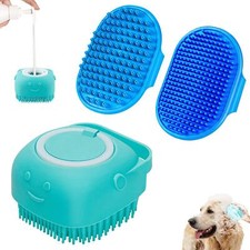 3PCS Dog Bath Brush  Dog Shampoo brush  Dog Scrubber for Bath  Pet-Dog Bath