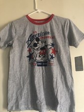 An American Original Mickey Mouse 1928 T-Shirt Kids L 10/12 Gray Crew Neck