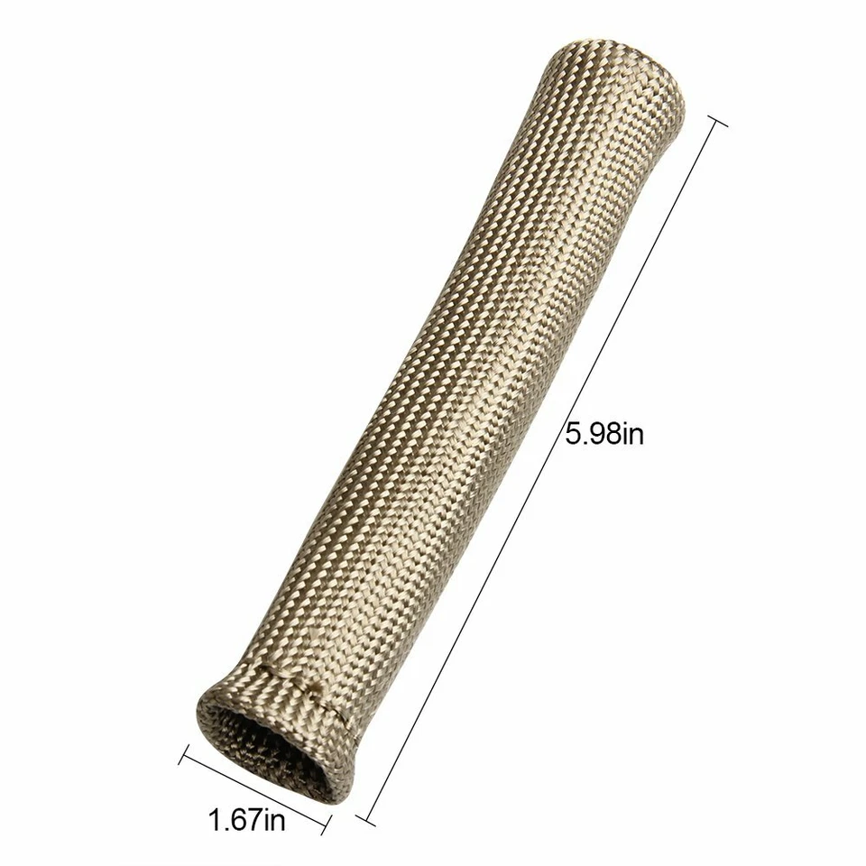 Funda protectora de protección térmica para bota de cable de bujía de titanio de 8 piezas 2500 grados F Foto 2 de 4