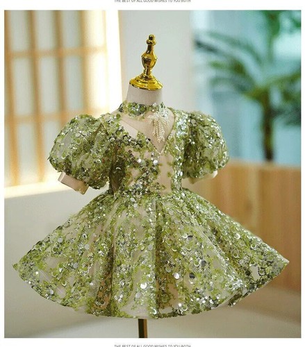 Luxury Evening Weddings Kids Pageant Dresses Girls Party Birthday Short Gowns - Picture 22 of 29