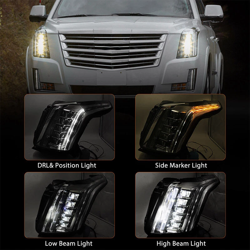For Cadillac Escalade 2015-2020 Full LED Projector Headlight Lamp Driver Left LH Foto 3 de 4