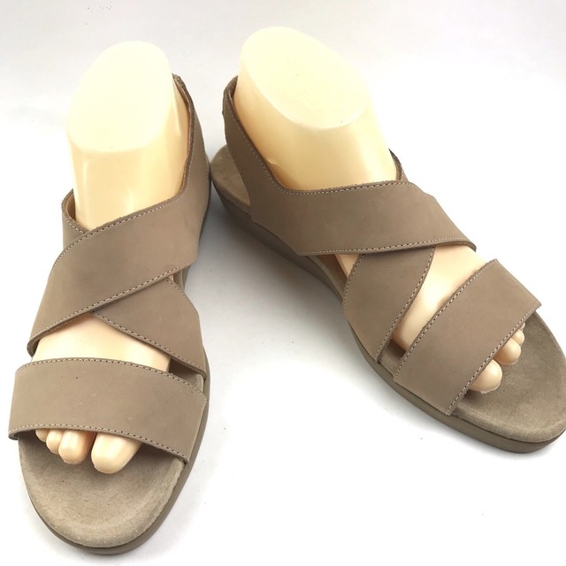 Rockport Shoe Women Size 10 Sandal Leather Strappy Walking Suede Comfort Tan | eBay