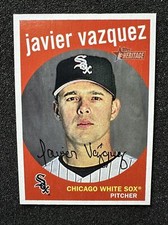 JAVIER VAZQUEZ #5 2008 Topps Heritage Black Back Variation QTY Chicago White Sox