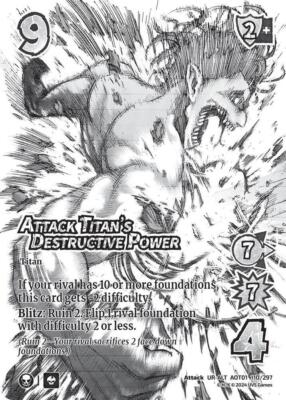 1X-Attack Titan's Destructive Power - Alternate Art - Foil-AoT01:  Battle for Hu