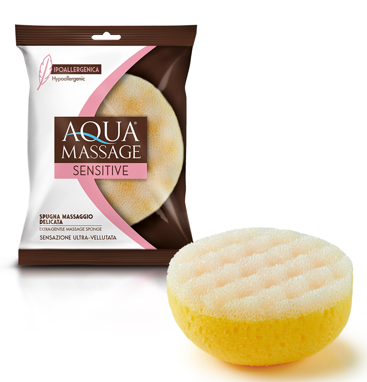 3 x Aqua Massage Sensitive - Extra Gentle Massage Sponge