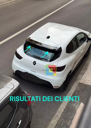 0652 💥RENAULT CLIO MK4 4 12-18 SPOILER TETTO LOOK SPORTIVO ABS NERO LUCIDO💥 - Imagen 2 de 6