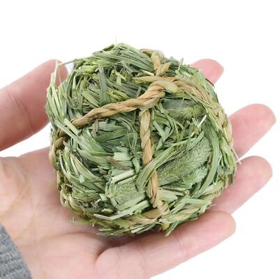 Kaninchen Kauspielzeug Timothy Gras Ball beißen Schleifen Kleintiere Backenzahn Spielzeug für