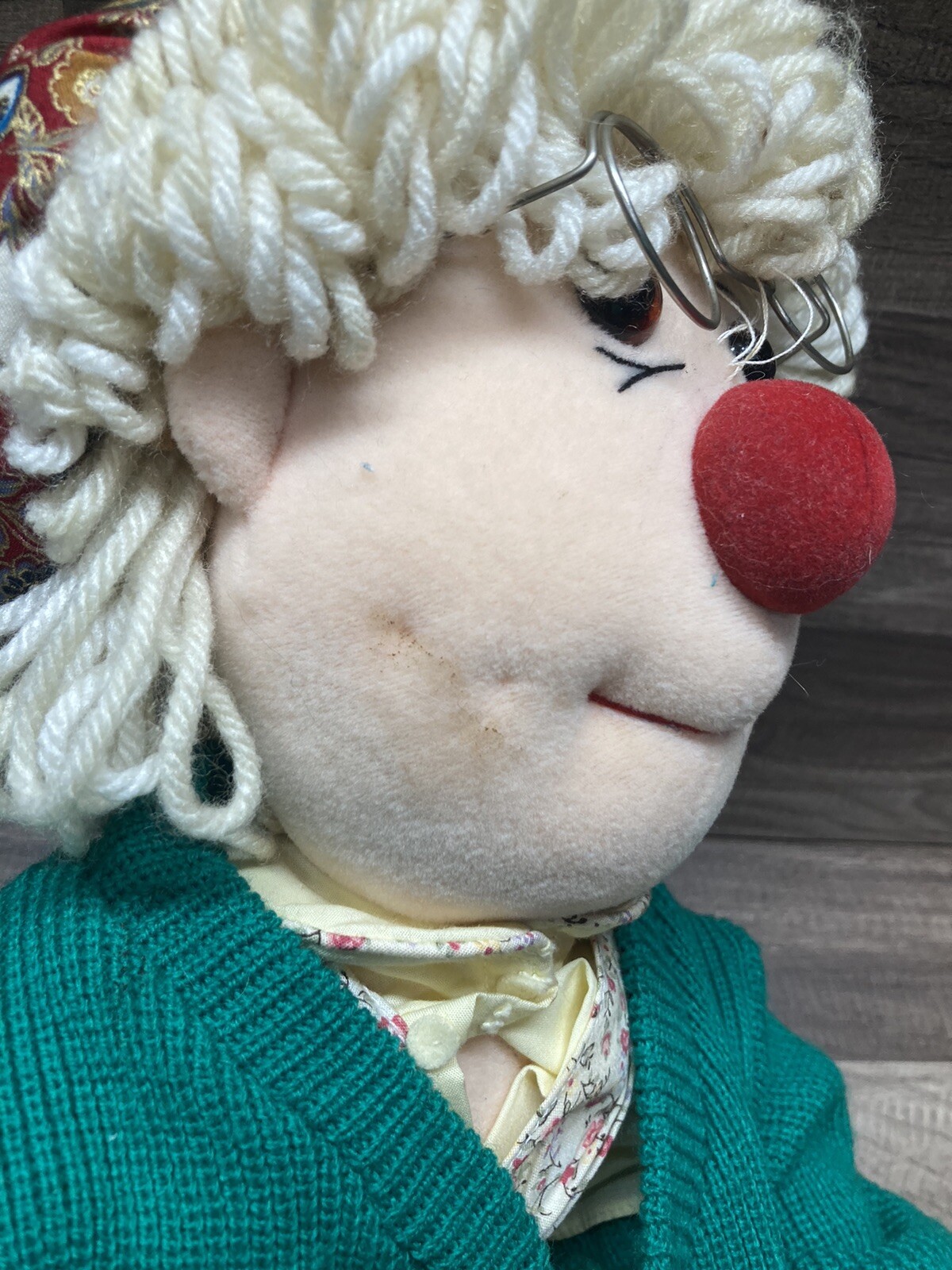 Rare The Big Comfy Couch Granny Garbanzo Large Plush Doll Vintage W