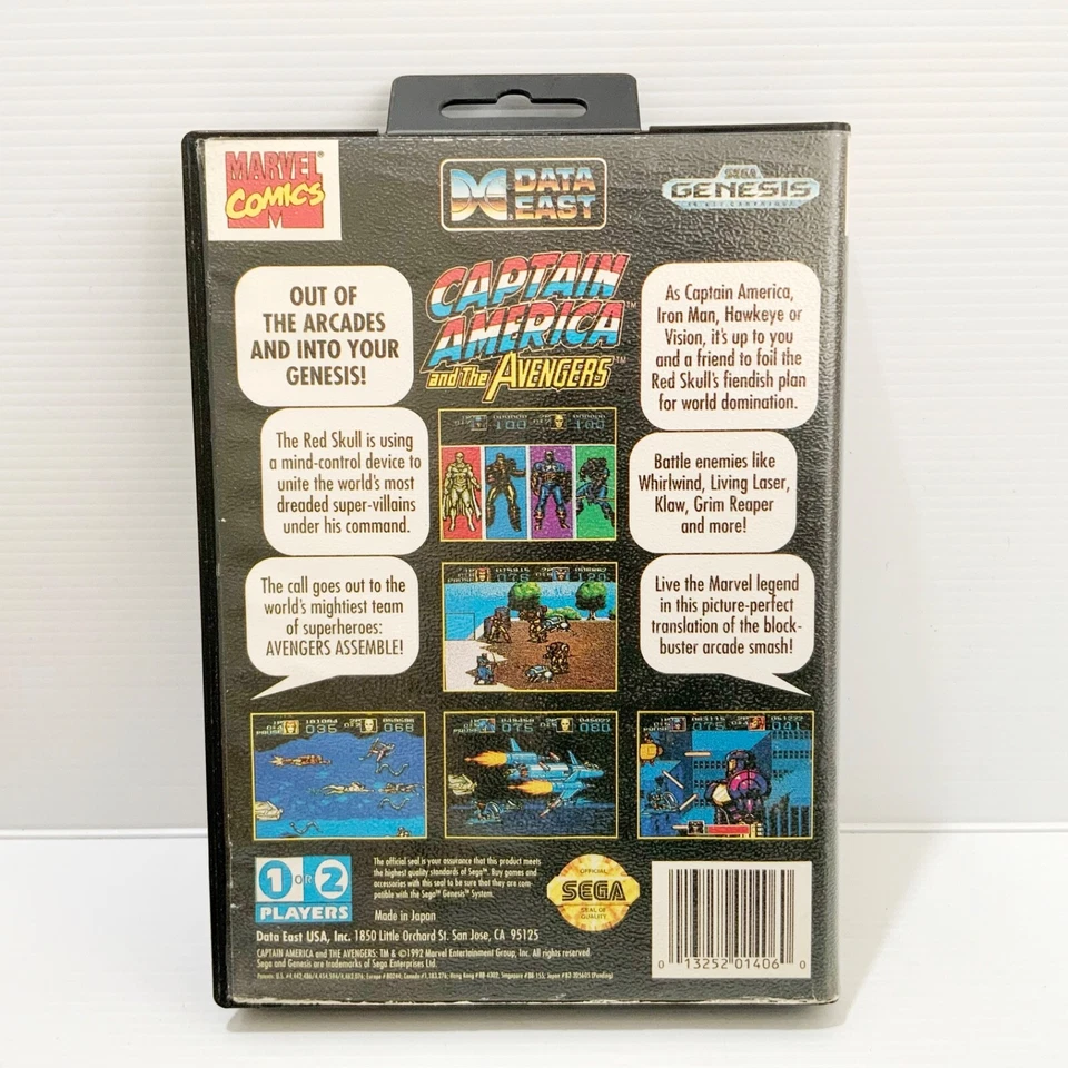 Captain America And The Avengers + Box - Sega Genesis - Tested & Working - Image 2 of 4