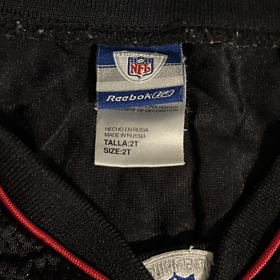 Camiseta Mike Vick Atlanta Falcons masculina 2T infantil futebol americano NFL Reebok vintage 7 QB - Imagem 3 de 4