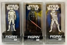 FiGPiN Star Wars A New Hope Darth Vader #701 Stormtrooper #702 #703 Pin Set of 3