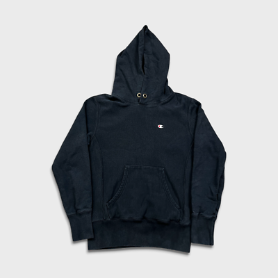 H*T様 【目無しブラック】Champion reverse weave 90s Champion Hoodie Womens Small Black Reverse Weave Warmup C Logo