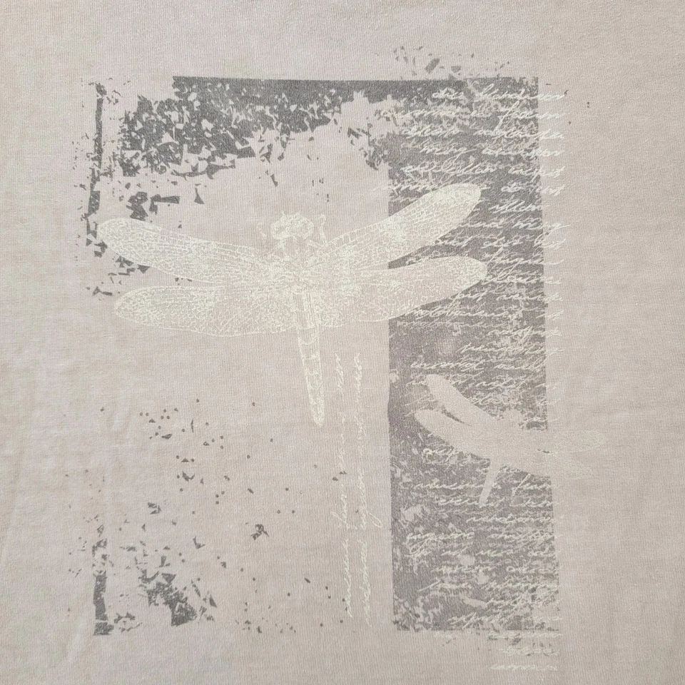 Camisa Earth Creation Mujer Libélula Algodón Orgánico Manga Larga Grande EE. UU. Foto 3 de 4