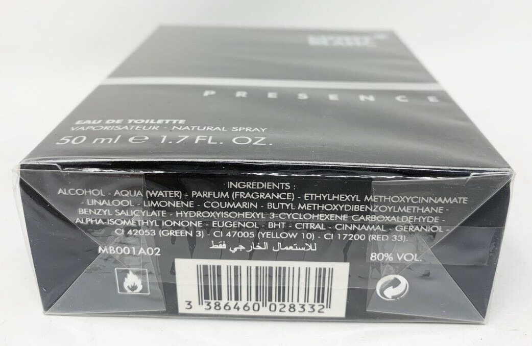 Sealed Mont Blanc Presence 1.7 fl. oz. / 50 ml EDT for Men | eBay