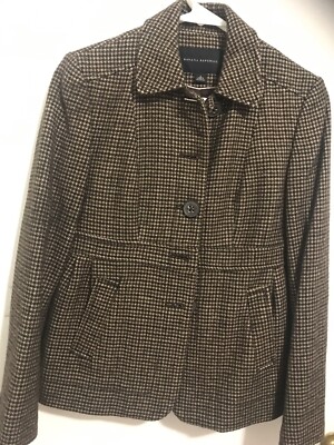 Jones New York Womens Wool Blaser Jacket Size 2 Button Down Linen And Wool Blend