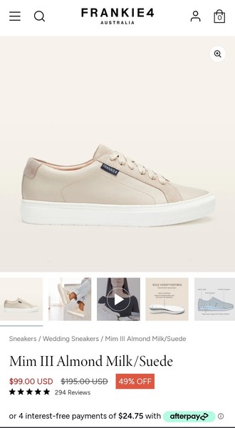 Frankie4 Shoes Mim III Almond Milk/Suede- Never Worn- New in Box- Customizable