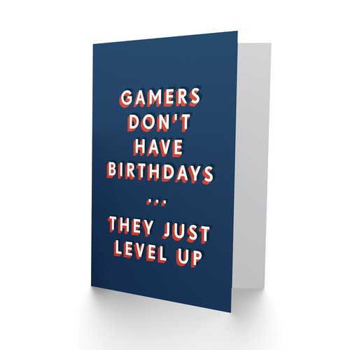 Gamer Just Level Up Spaß Kühn Einfache Moderne Geburtstagskarte - Bild 2 von 6