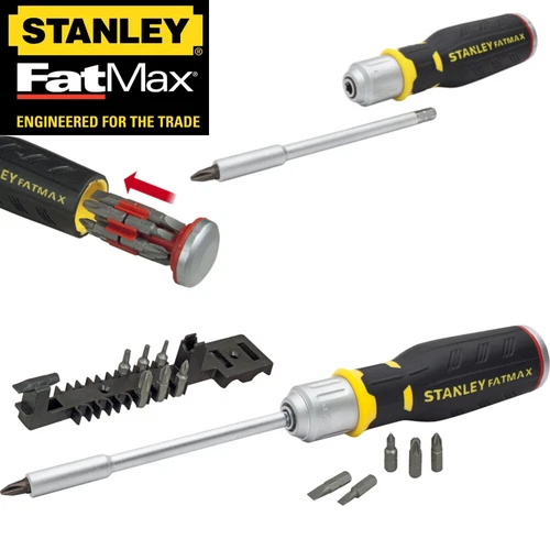 STANLEY FMHTO-62690 Fatmax Ratchet Screwdriver and 12 Piece Bit Set - Bit