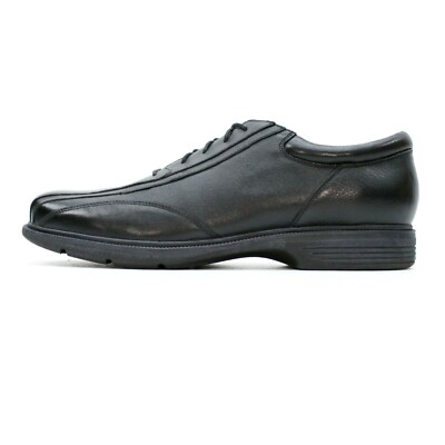 abeo Men\'s 8N Narrow Landry Black Leather Walking Bicycle-toe lace-up Oxfords abeo Men main image 4