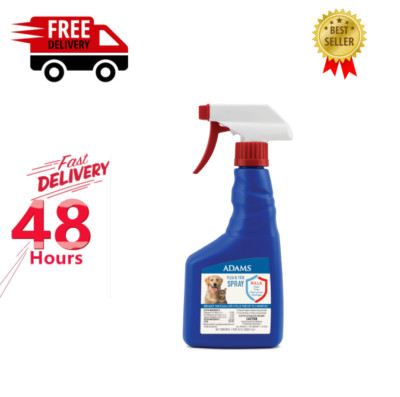 Adams Flea and Tick Spray for Cats, Kittens, Dogs and Puppies 16 Ounce Bottle NW