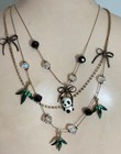 New Betsey Johnson Panda & Bamboo Multi-Strand Necklace NWT