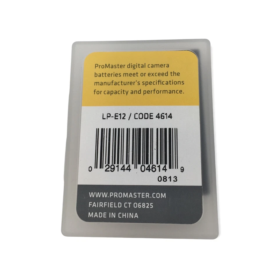 ProMaster 4614 Lithium-Ion Camera Battery Compatible w/ Canon LP-E12 Replacement - Image 2 of 4