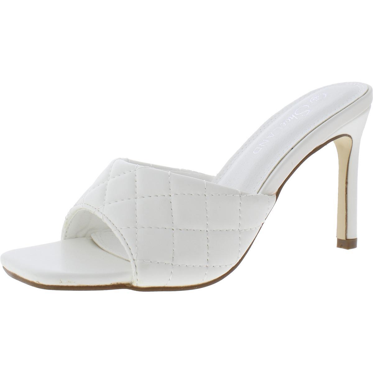 Shoe Land Женские белые слипоны Melrose на каблуке 6,5 см (B,M) BHFO 8309