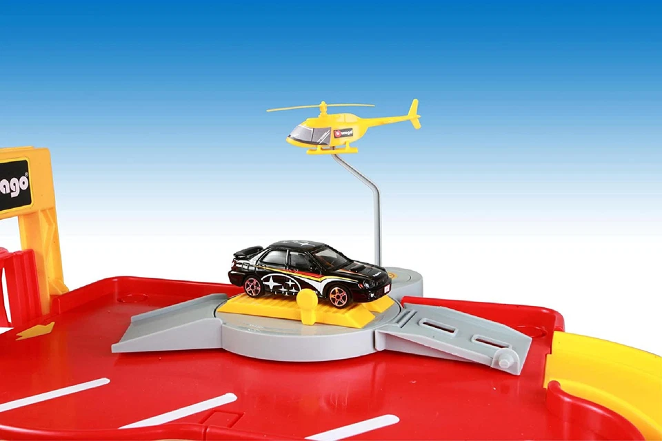 Bburago - Street Fire Parc de Stationnement Parking Playset Voitures Jouets 1:43 - Photo 4/4