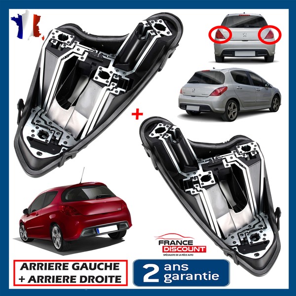 LampenträGer RüCklicht Links + Rechts FüR Peugeot 308 I Limousine Phase 1-image