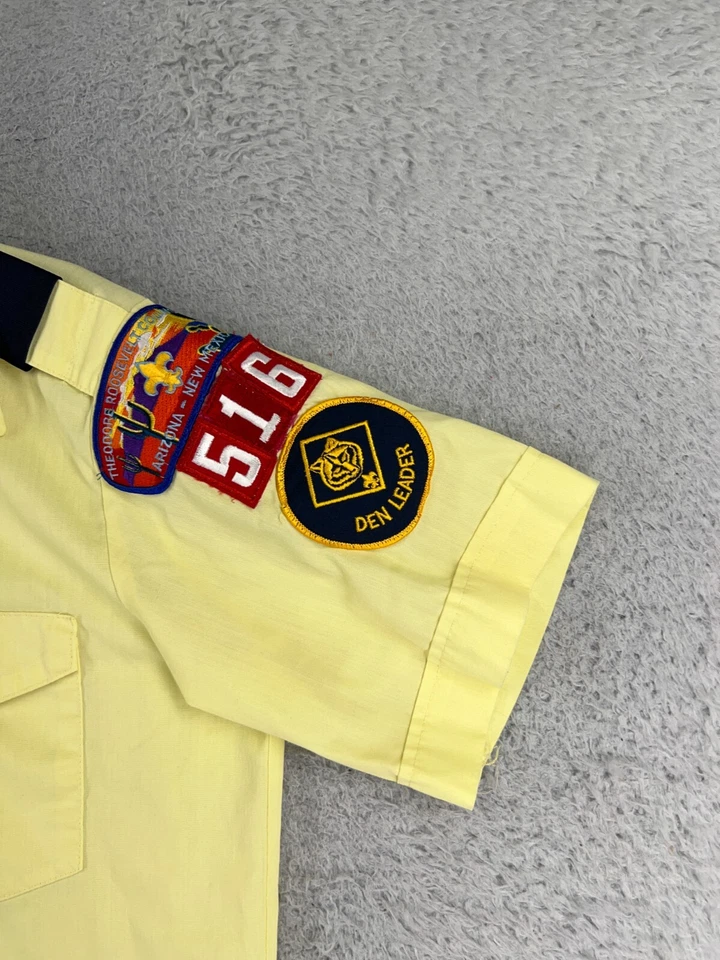 Boy Scouts of America Shirt Womens Large 14-16 Yellow Official Blouse Button Up - Image 2 of 4