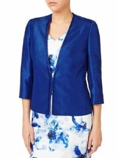 Jacques Vert Jacket Uk 10 Blue Rrp £159 Dh7 Aa 07