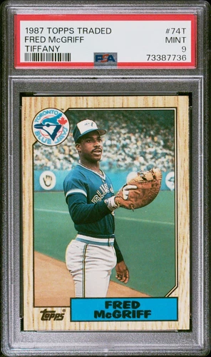 1987 TOPPS TRADED TIFFANY #74T FRED McGRIFF RC HOF PSA 9 
