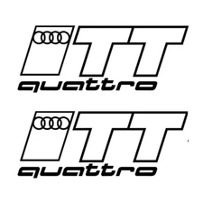 QUATTRO Audi TT Sticker Door Side Skirt Mirror Windshield Window Vinyl Decal