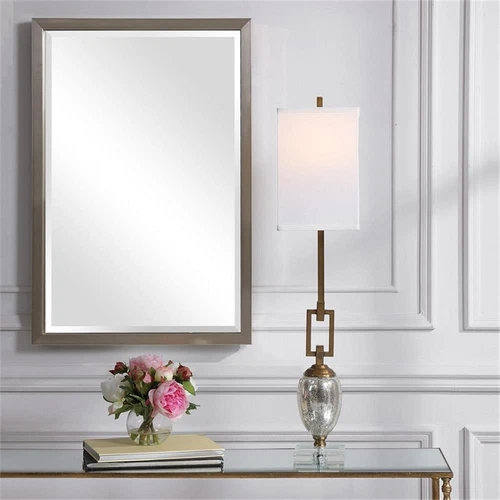 Uttermost Copeland Metal Mercury Glass Crystal Buffet Lamp in Bronze/Off White - Picture 8 of 10