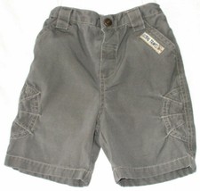 Shorts-Gr.74 "Global Travel" Kinder/Baby Jeans-Mädchen/Jungen Hose-Gummizug=Grau