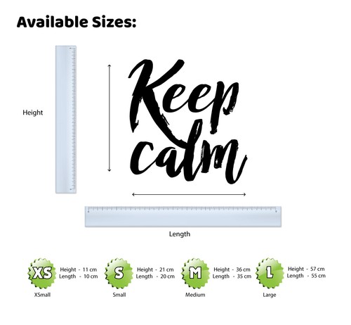 Keep calm Laptop phone desk wall sticker art decor vinyl wall quote Any colour - Picture 13 of 13