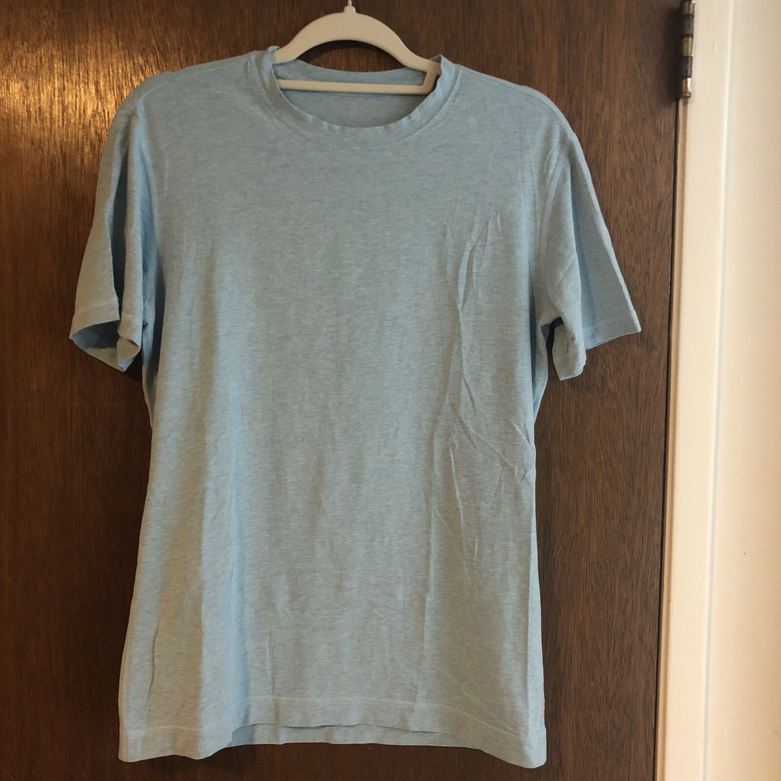 lululemon mens basic tee light blue stretch size … - image 1