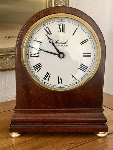 Near Mint Comitti Of London Regency Arch Top Mahogany Mantel Clock C4302Q